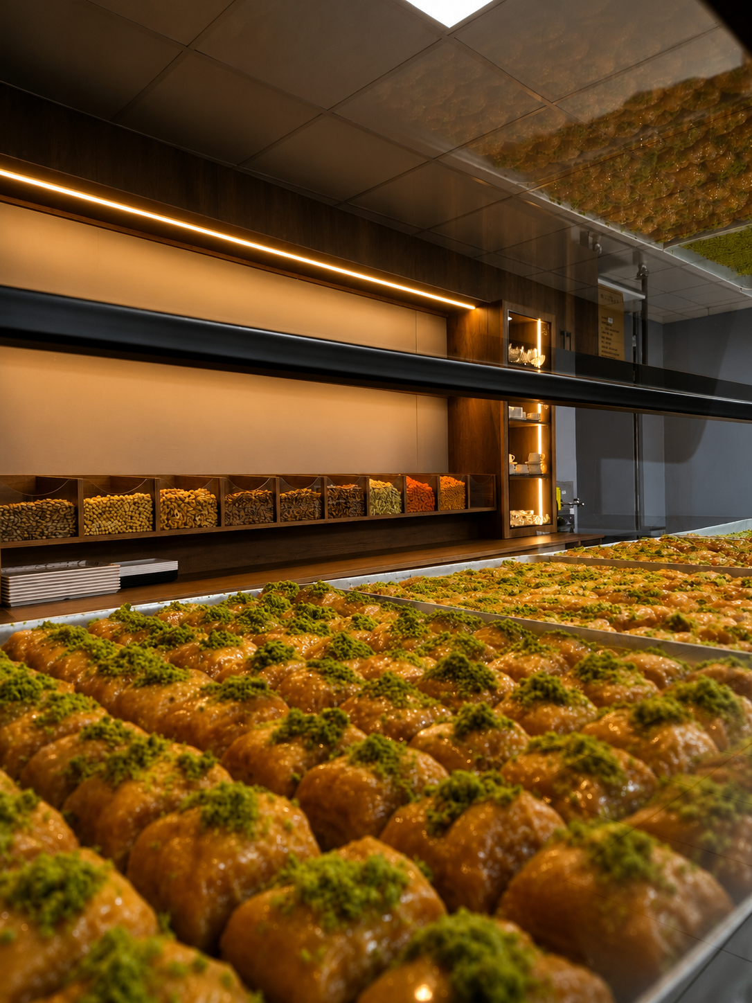 Fıstıklı baklava yakın çekim